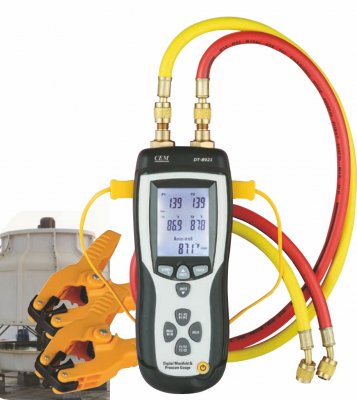 CEM DT-8921 Манометр дифференциальный двухканальный - термометр